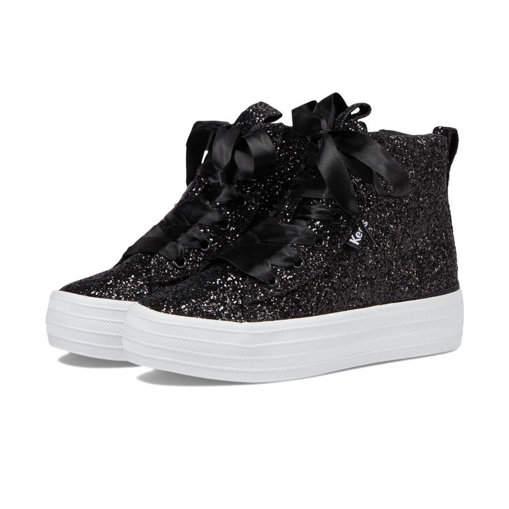 Keds Girls Triple Up Hi Top Glitter Sneakers